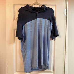 Peter Millar Dark and Light Blue Polo Shirt